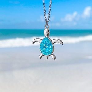 Little Rock Sea Turtle Necklace.  NWOT